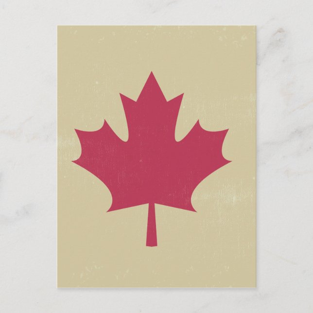 grunge canadian flagga vykort (Framsida)