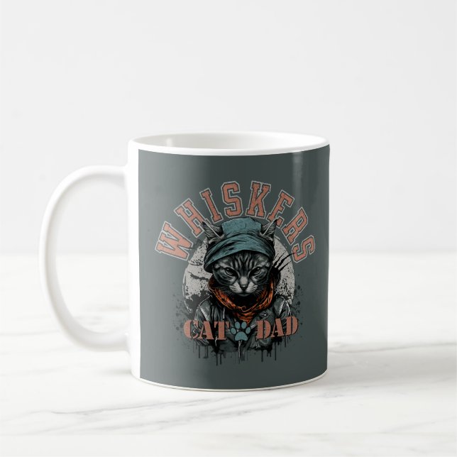 Grunge Cat Pappa Kaffemugg (Vänster)