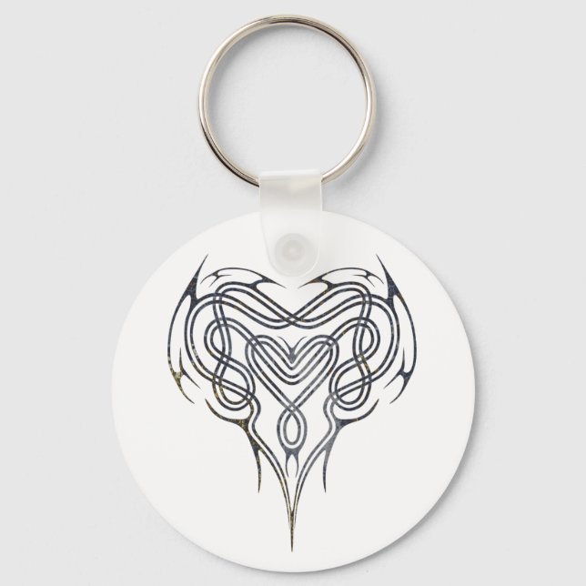 Grunge Celtic Heart Knot Nyckelring (Framsida)