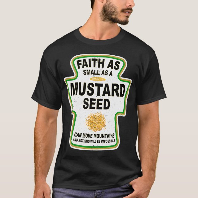 Grunge Christian Seed of Mustard Faith Jesus Shirt T (Framsida)