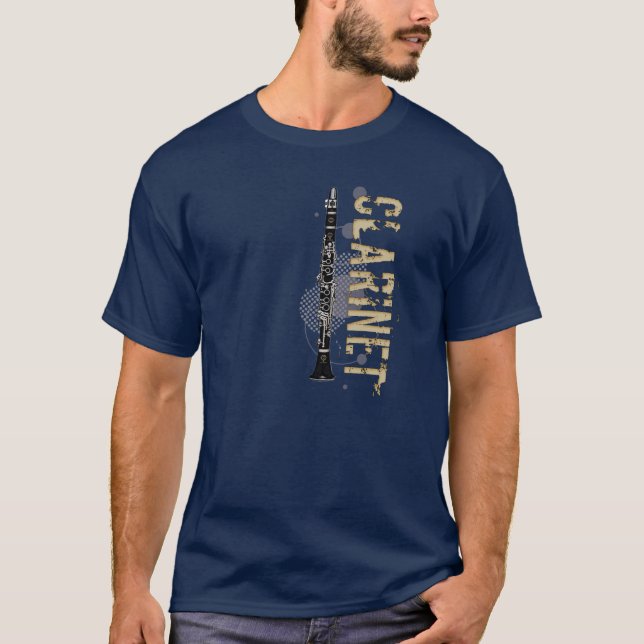 Grunge Clarinet T-shirt (Framsida)