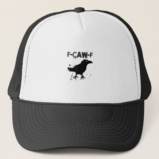 Grunge Coffee F Caw F Crow Humor Creative Style Keps (Framsida)