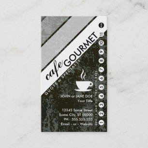 grunge Coffee-slagkort : (köp 11 få 1 gratis) Lojalitetskort