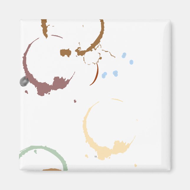 Grunge Coffestain Magnet (Framsidan)