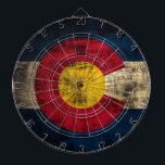 Grunge Colorado Flagga Piltavla<br><div class="desc">Här har vi vår anpassningsbar designad Grunge Colorado Flagga Dart Board</div>