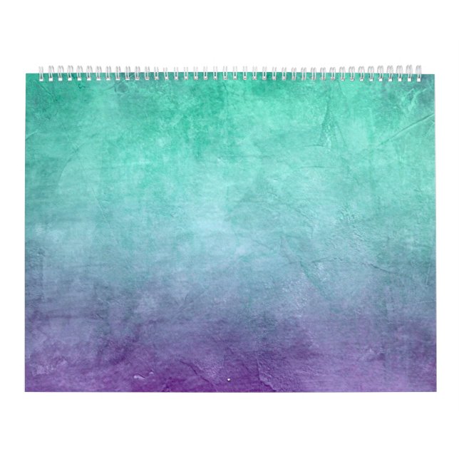 Grunge Colors - Teal & Purple Kalender (Omslag)