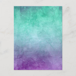 Grunge Colors - Teal & Purple Vykort