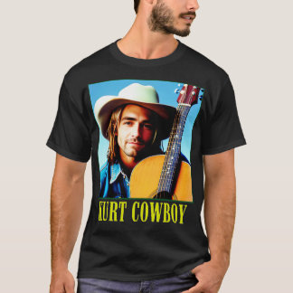 Grunge Cowboy Musician with Acoustic Guitar T Shirt