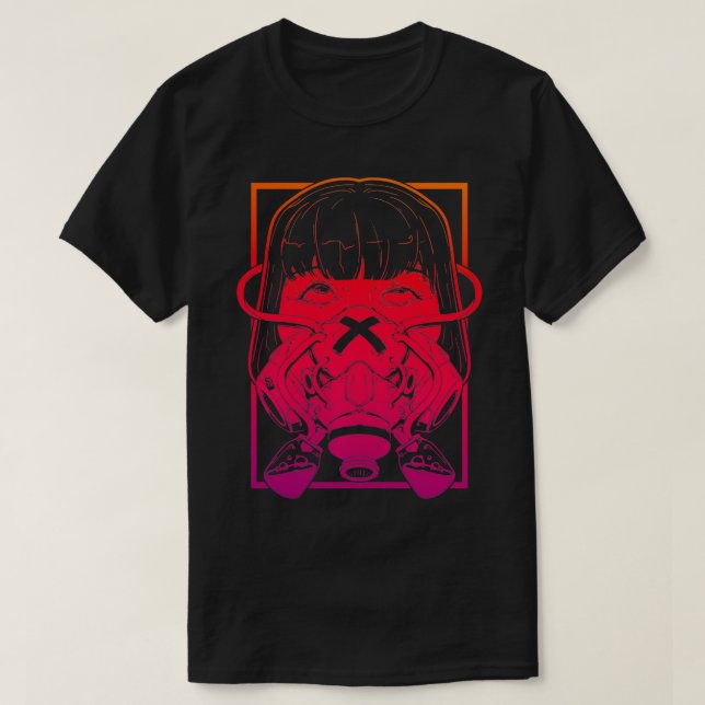 Grunge Cyber Edgy Punk Goth Vaporwave Aesthetic E T Shirt (Design framsida)
