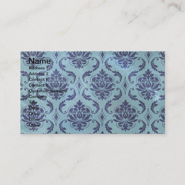 Grunge Damask Visitkort (Framsida)