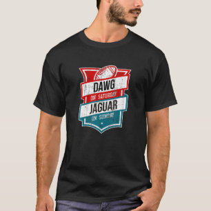 Grunge Dawg på lördag Jaguar på Söndag Gameday F T Shirt