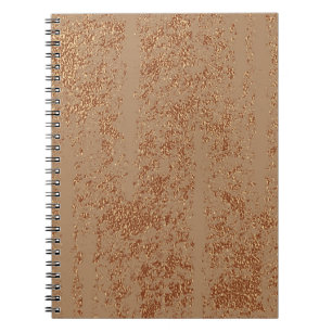 Grunge-design. Kopparglansig bakgrund. Metallic Anteckningsbok