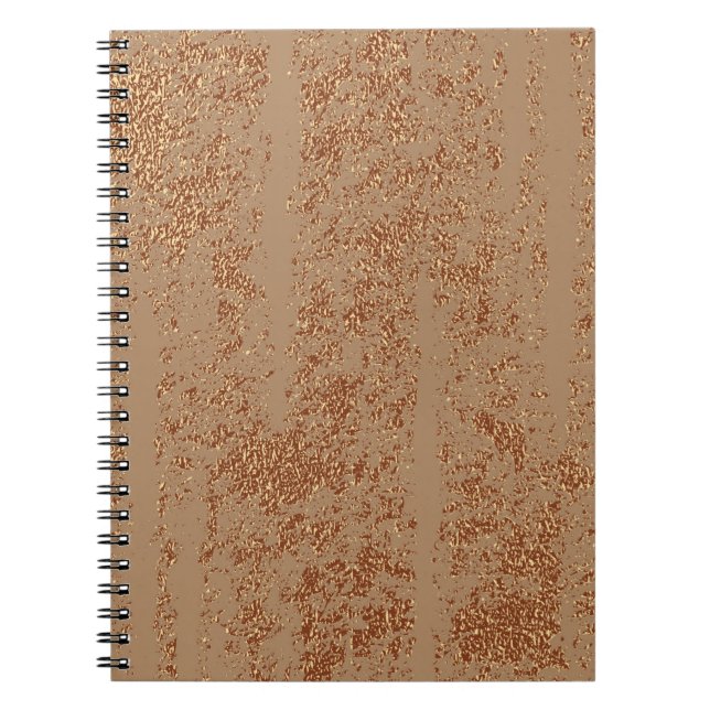 Grunge-design. Kopparglansig bakgrund. Metallisk Anteckningsbok (Framsidan)
