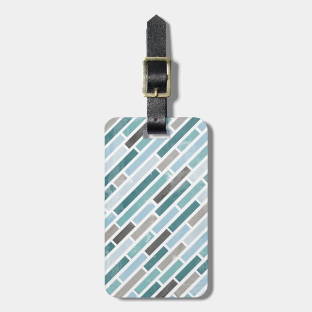 Grunge Diagonal Rand Mönster Bagagebricka (Vertikal Framsida)