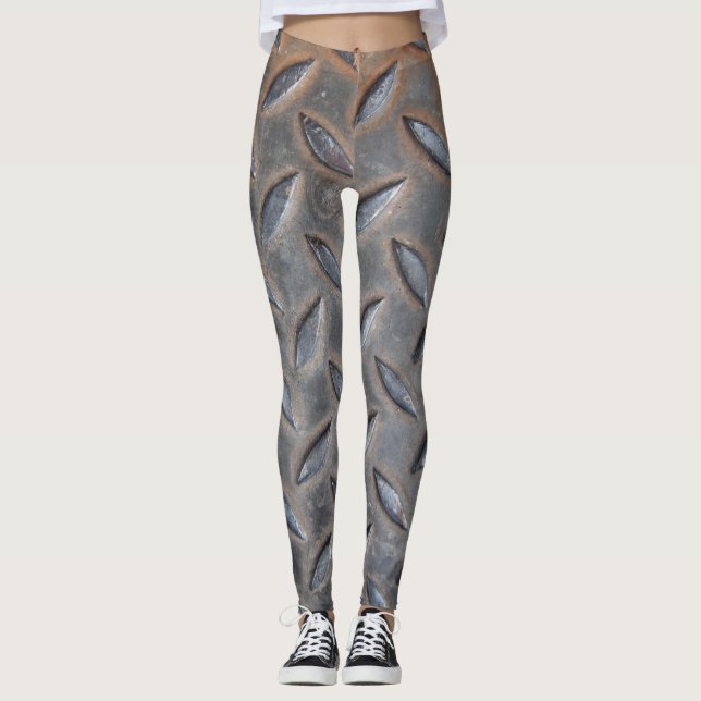 Grunge diamant metall, svetsat stål struktur. leggings (Framsida)
