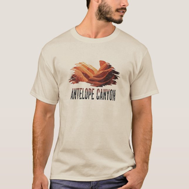 Grunge Distress Antelope Canyon T Shirt (Framsida)