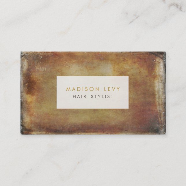 Grunge Distress Hair Salon Stylist Möte Tidsbeställning Kort (Framsida)