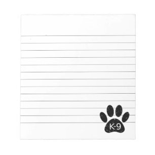 Grunge Distress Hund K-9 Lining Anteckningsblock