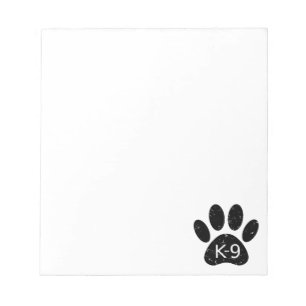 Grunge Distress Hund Tass K-9 Anteckningsblock