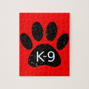 Grunge Distress Hund Tass K-9 Pussel