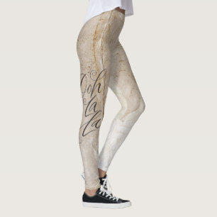 Grunge Distress Oj La Slinky Leting Leggings