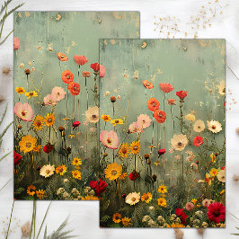 GRUNGE DISTRESSERAD BLOMMIGT-AVKOPPLING