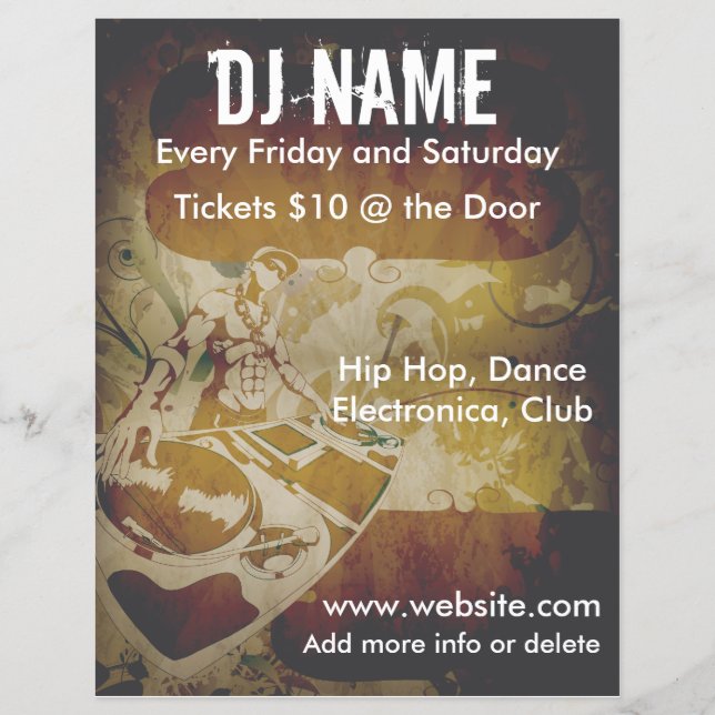 Grunge DJ Flyer (Framsidan)