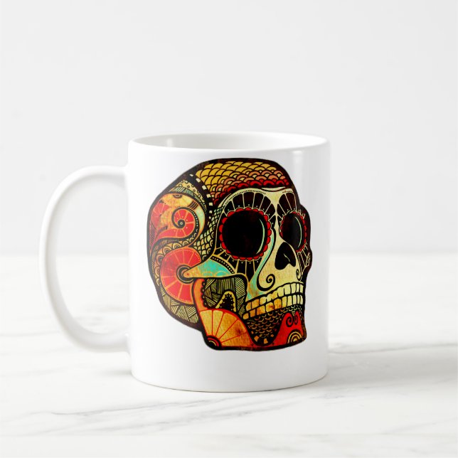 Grunge Dödskalle Kaffemugg (Vänster)