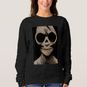 Grunge dödskalle kuslig grin grunge gotisk t shirt