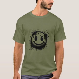 Grunge Drip Smiley face T-Shirt - Trendig Streetwe