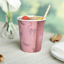 Grunge dusty rosa fladdermus cat rand Halloween