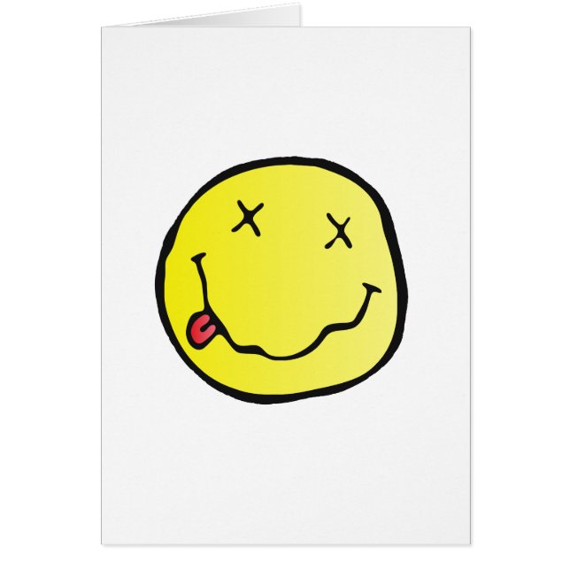 grunge emoji hälsningskort (Framsidan)