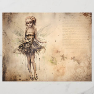 Grunge Fairy Scrapbook Papper