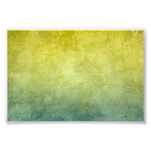 Grunge Färg - Gult och blå Fototryck (Framsidan)