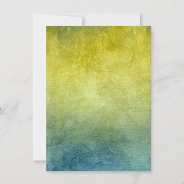 Grunge Färg - Gult och blå Spara Datumet (Framsida)