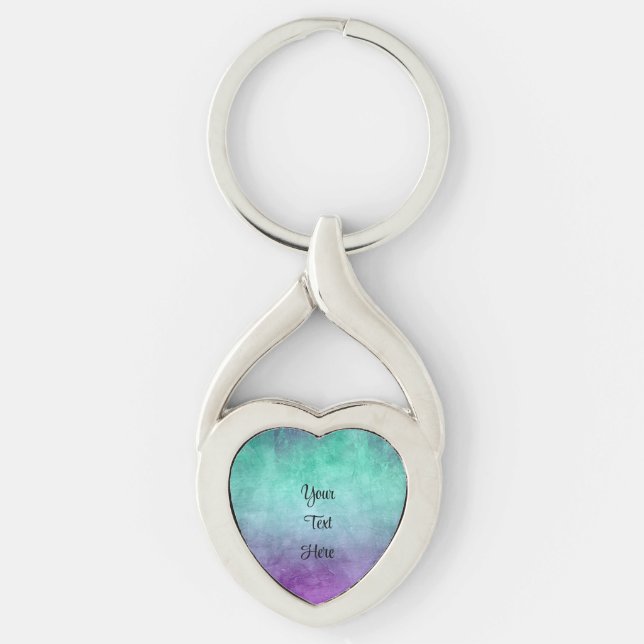 Grunge Färg - Nyckelkedja för skalning och Lila (Framsidan)