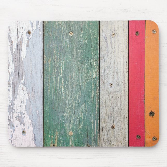 Grunge-färg på träets musknapp musmatta (Framsidan)