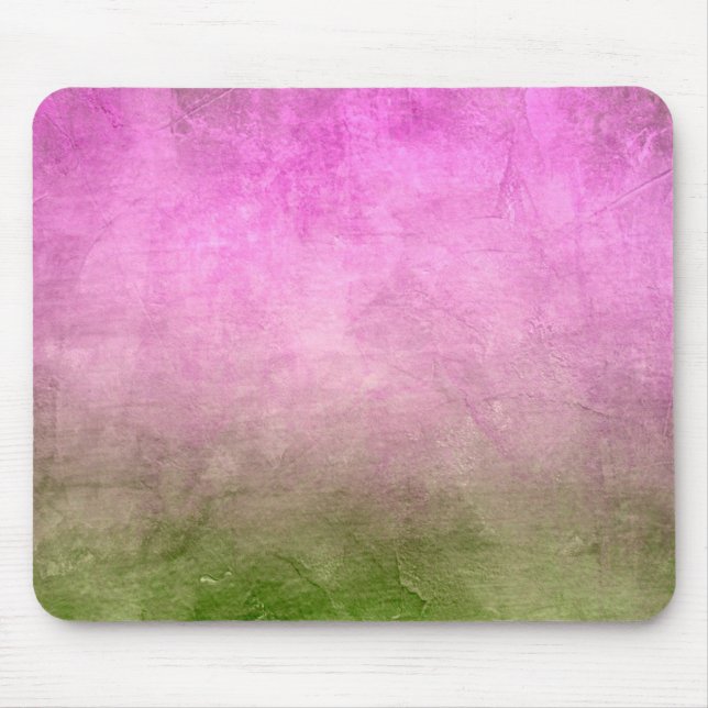 Grunge Färg - Rosa och Grönt Musmatta (Framsidan)