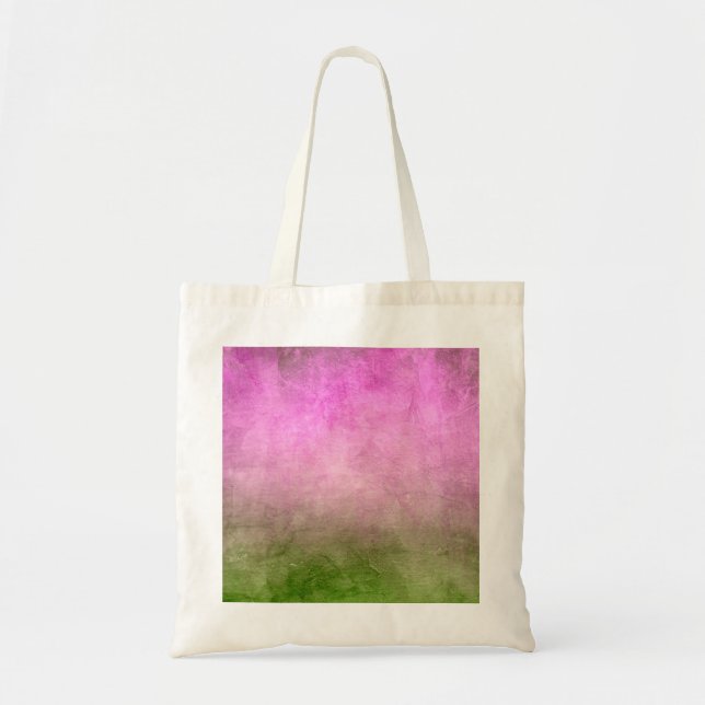 Grunge Färg - Rosa och Grönt Tygkasse (Framsidan)