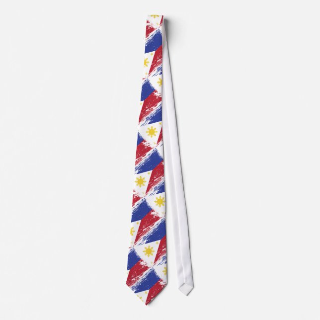 Grunge Filippinerna Flagga Slips (Framsida)