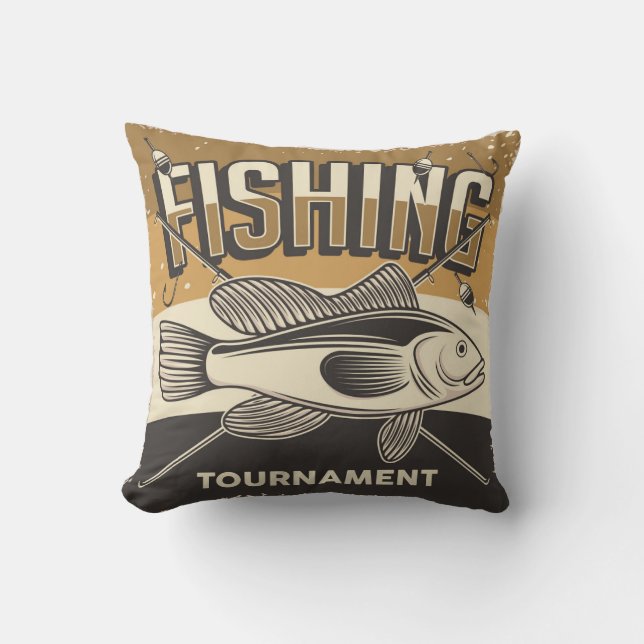 Grunge Fishing Kudde (Framsida)