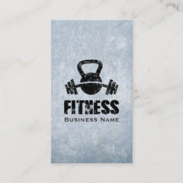 Grunge Fitness Personal Trainer Kettlebell Barbell Visitkort