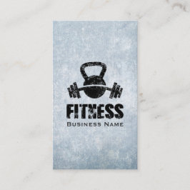 Grunge Fitness Personal Trainer Kettlebell Barbell Visitkort
