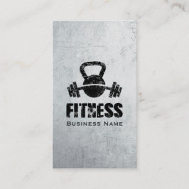 Grunge Fitness Personal Trainer Kettlebell Barbell Visitkort