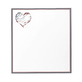 Grunge flagga hjärta anteckningsblock