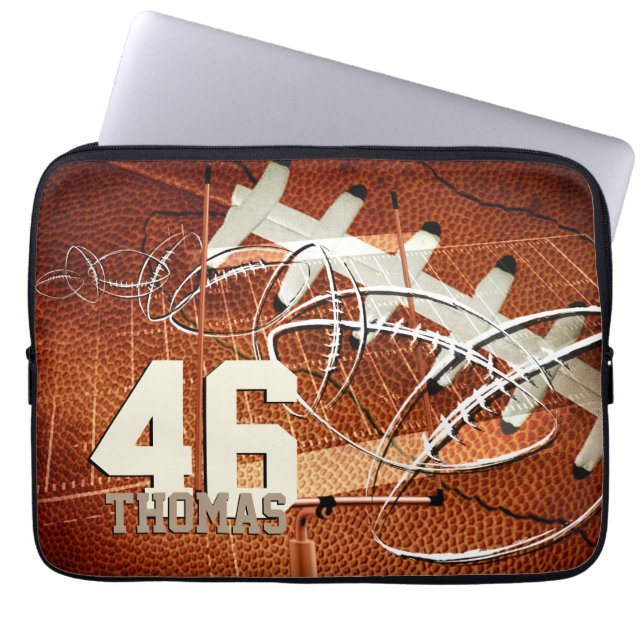 Grunge Football Laptop Sleeve (Framsidan)