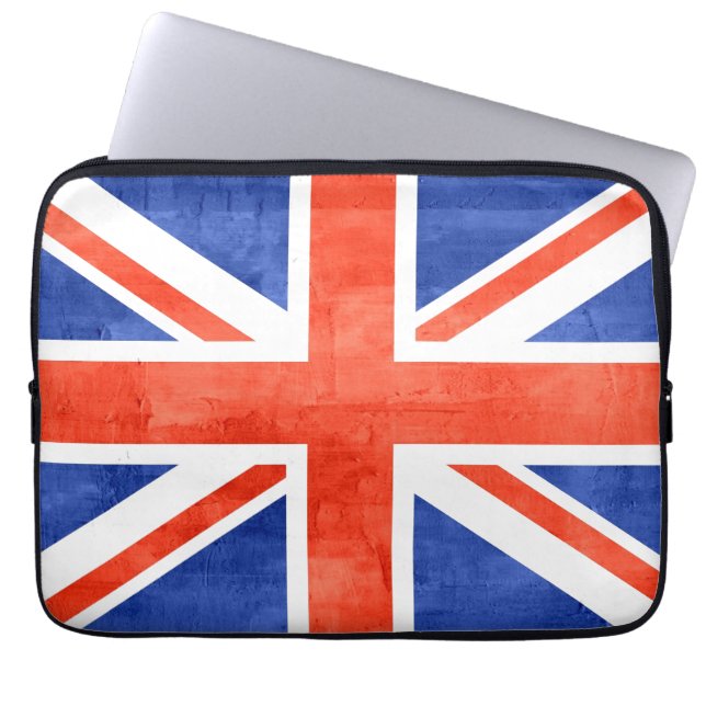 Grunge Förenade kungariket Flagga Laptop Fodral (Framsidan)