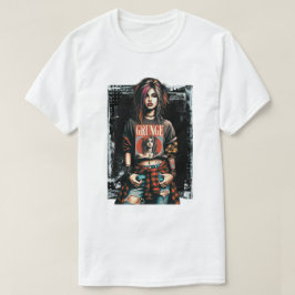 Grunge Girl Punk Sten Street Art Quote Graffiti T Shirt