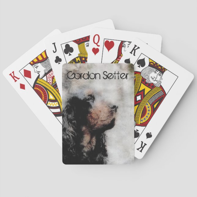 Grunge Gordon Setter Spelkort (Baksidan)