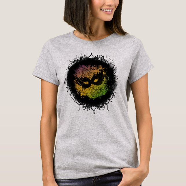 Grunge Goth Mardi Gras T Shirt (Framsida)